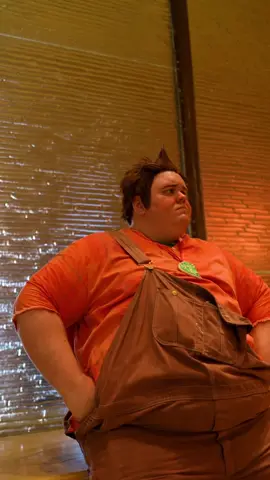 A post by @alex.stemp on TikTok caption: Wreck it Ralph gets a new look 👀 #FitSwap with @HGIII Cosplay #wreckitralph #cosplay 