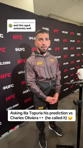 A post by @barstoolsports on TikTok caption: Replying to @platt  Ilia Topuria  prediction vs Charles Oliviera was spot on 😦 @Jack Mac @Spinnin Backfist @Jack Mac MMA 