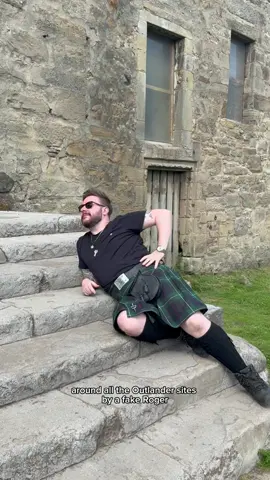 A post by @tartan_viking on TikTok caption: 🏴󠁧󠁢󠁳󠁣󠁴󠁿 Meet Ross - one of our guides (and apparently Roger from Outlander’s long-lost twin 👀).  #tartanviking #outlanderfans #tartanvikingtours 