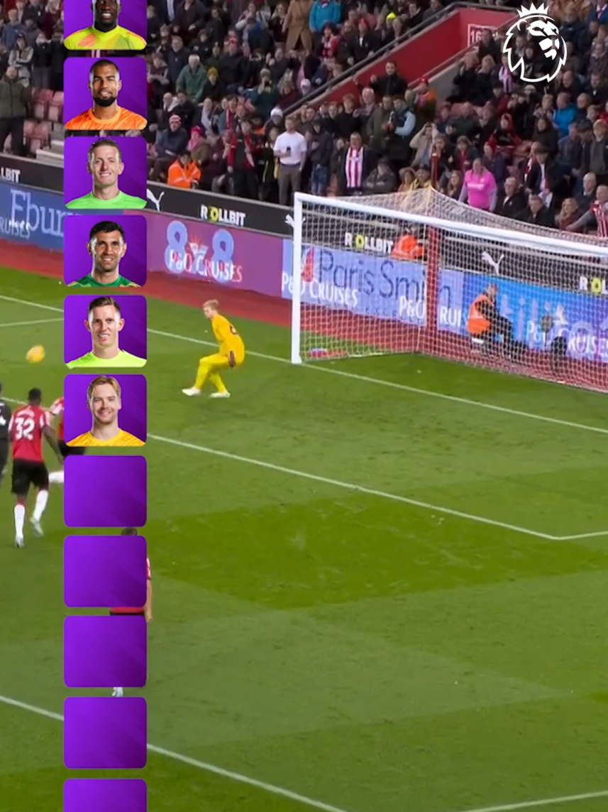 A post by @premierleague on TikTok caption: Enjoy every penalty save of the 2024/25 season! 🧤 #PremierLeague 