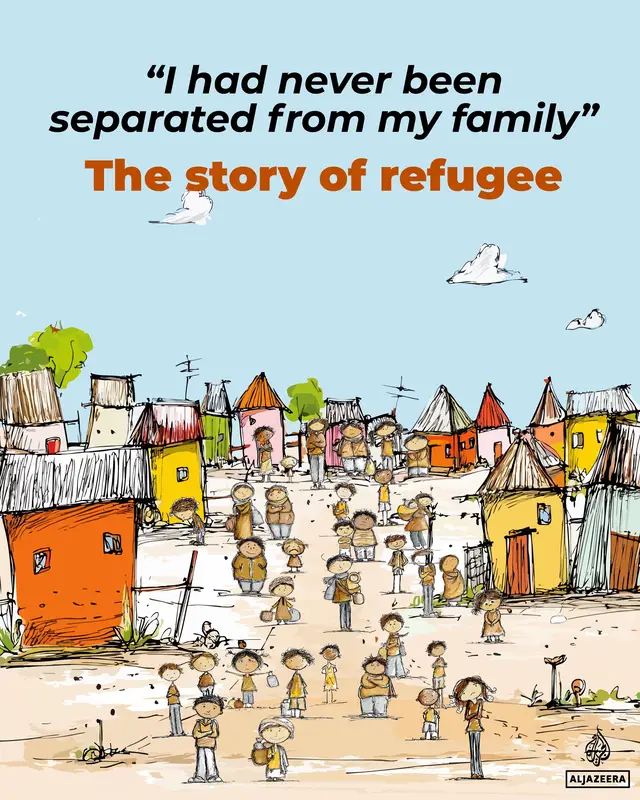 A post by @aljazeeraenglish on TikTok caption: If the global refugee population were just 100 people, 33 would be children, each in need of protection. #Refugees #children 