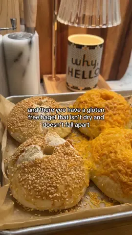 A post by @claudia.harrington on TikTok caption: Gluten free bagel recipe! Written version is on my substack 🥯 #glutenfreebagels #gfbagels #bagelrecipe #glutenfreerecipe #glutenfree #baking #glutenfreebaking 