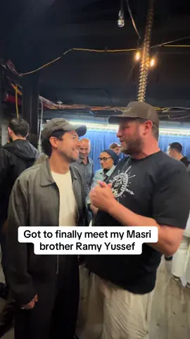 A post by @jacobbergeractor on TikTok caption: Just two Masri brothers finally meeting in real life🇪🇬Thanks for the invite Ramy Yussef! #ramy #standupcomedy #egypt 
