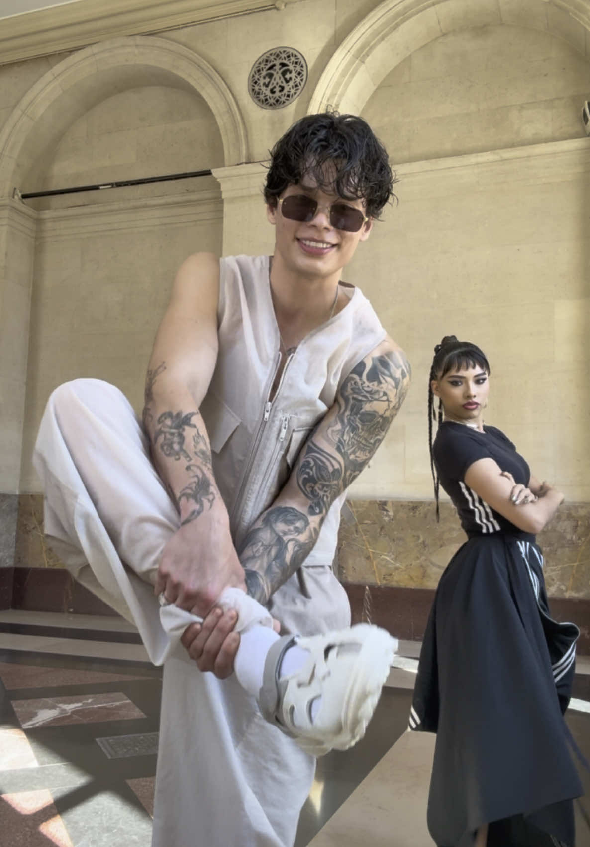 A post by @adidas on TikTok caption: You BETTER comment something nice 🥊 @Jash @Xóchitl Gómez #pfw #y3 #adidas 