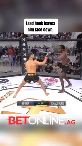 A post by @mma_mixup on TikTok caption: Lead hook leaves him face down. #OnePunchKO #MMAKnockout #FightNight