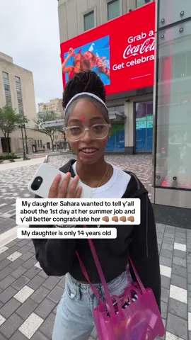 A post by @mommanager_glow on TikTok caption: My daughter started her 1st summer job and y’all better congratulate her 👊🏽  She’s only 14 years old  Her job is a part of Philadelphia’s PYN Work Ready Boost Program!  She’s working in communication so she’s editing videos/content 📸📲 #momanddaughters #relatablemom #realmomlife #momsanddaughters #parentsofteens #phillytiktok 