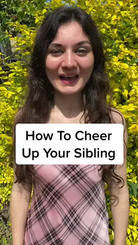 A post by @gina_meredith_ on TikTok caption: New skit! How To Cheer Up Your Sibling! #fyp #funny #sibling 
