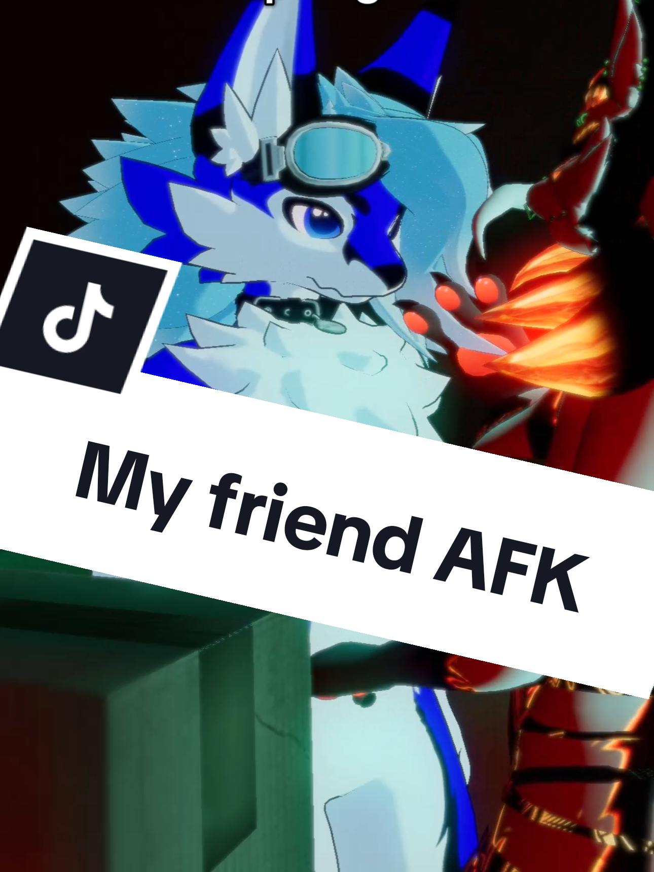 A post by @zeikomiray on TikTok caption: The friend who leaves AFK  @Le0-Wolf  #vr #vrc #vrchat #vrchatmemes  #vrchatcommunity #vrchatfunny #vrchatcomedy #vrchatmoments #fyp #fypシ #foryou #foryoupage #furries #furriesoftiktok #furry #furryfandom #furrytiktok #furrycommunity #vrfurry #vrcfurry #vrchatfurry 