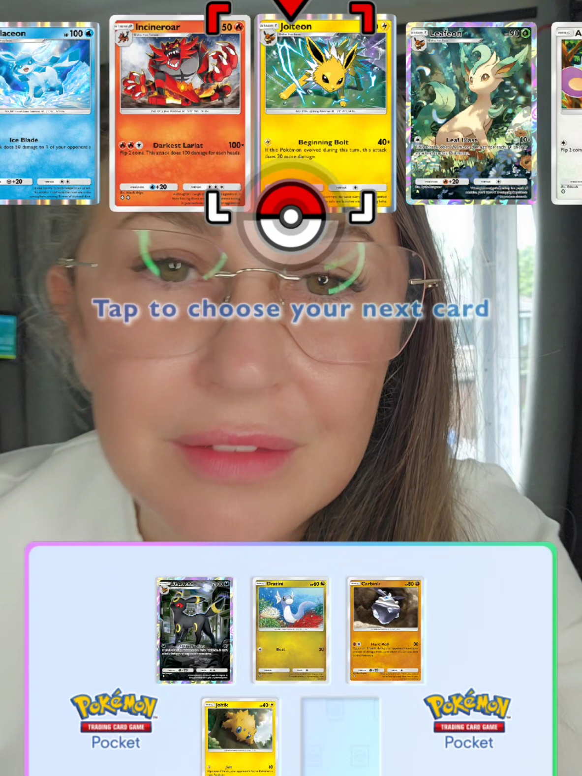 A post by @satisfying..x..lips on TikTok caption: #PokemonPocketPackOpening 