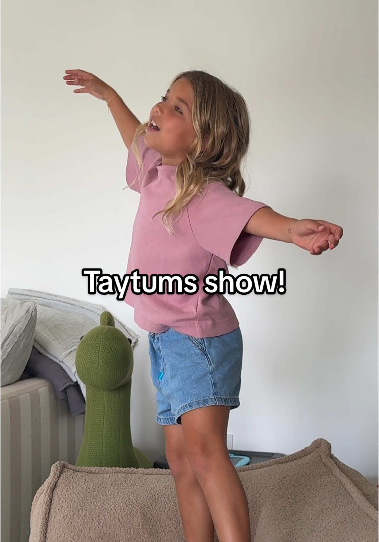 A post by @kylerandmad on TikTok caption: I love the kids cute plays they put on for me all the time 🥹🥹 it’s so cute ❤️ 