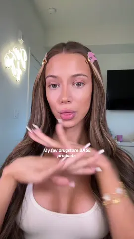A post by @xoxodoseofjos on TikTok caption: Drugstore queeeen💸🤩 My current base favs #affordablemakeup #drugstoremakeup #makeuptutorial 