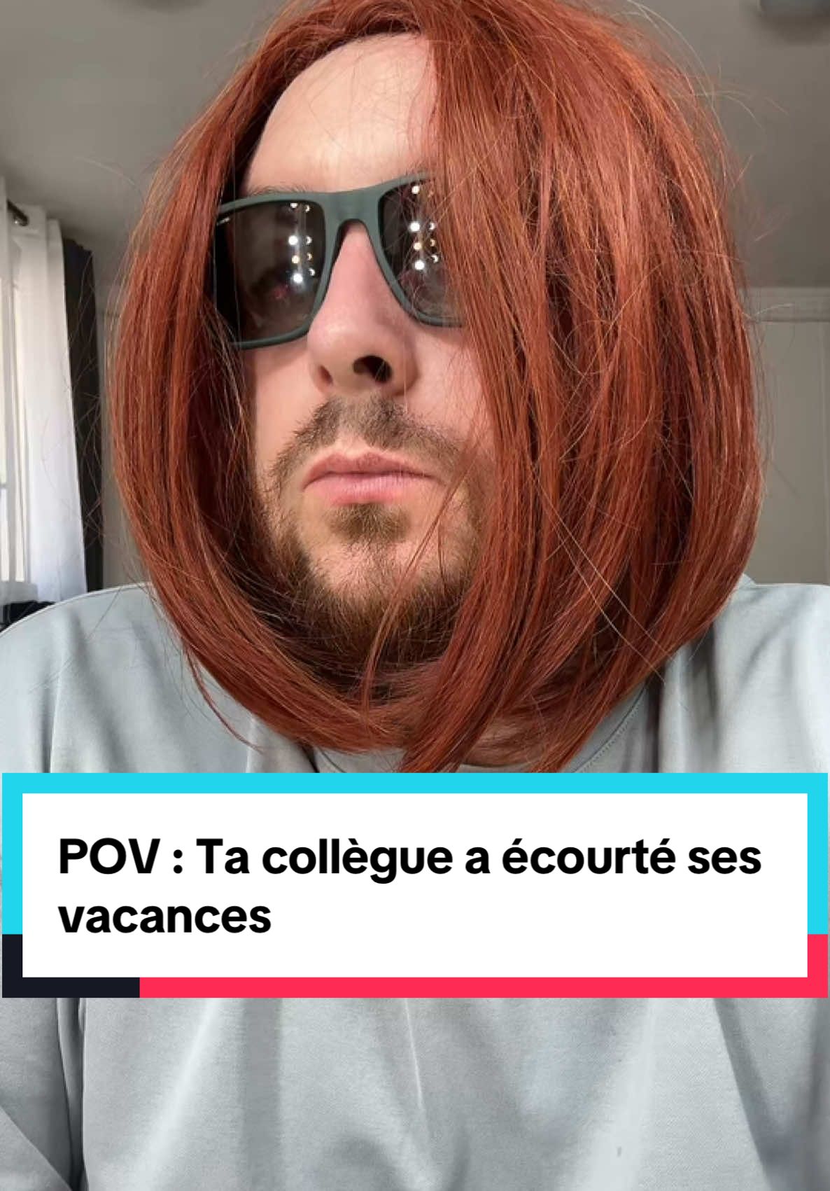 A post by @moguizoff on TikTok caption: POV : Ta collègue a écourté ses vacances 