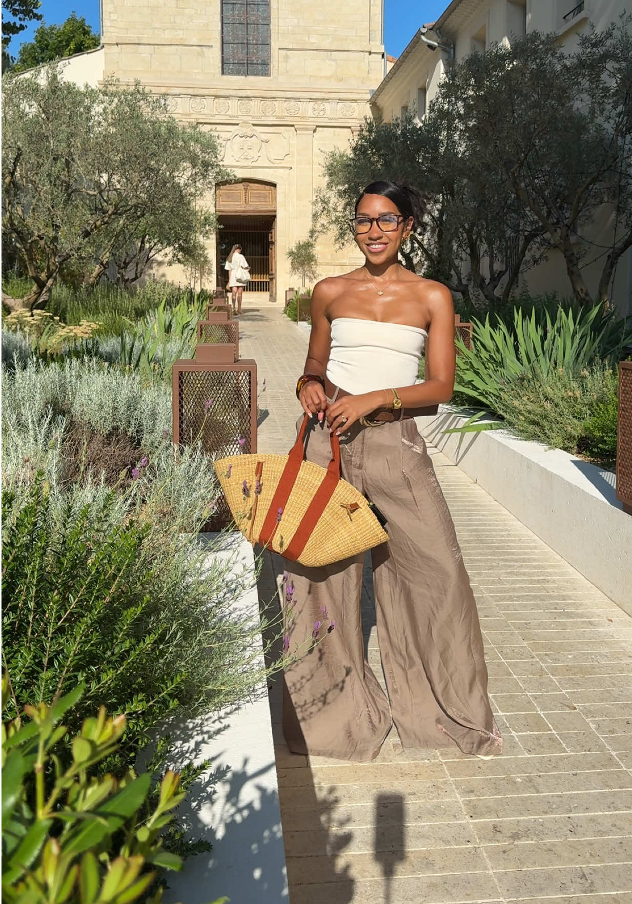 A post by @jaylabrenae5 on TikTok caption: Probably my favorite outfit I wore in France🤎 ✨  (also the iron wouldn’t work and I called the front desk for one and they were out so don’t start tuhday) 