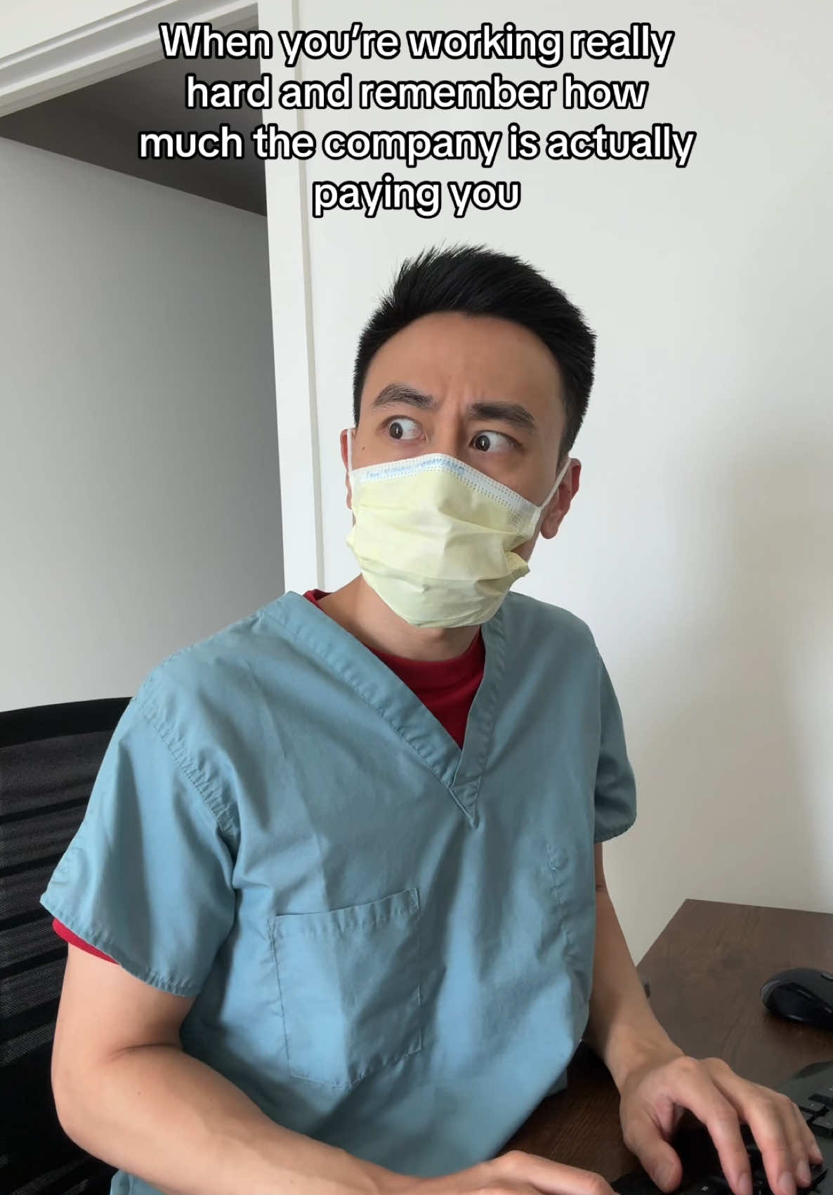 A post by @steveioe on TikTok caption: When you catch yourself working a little too hard 😡