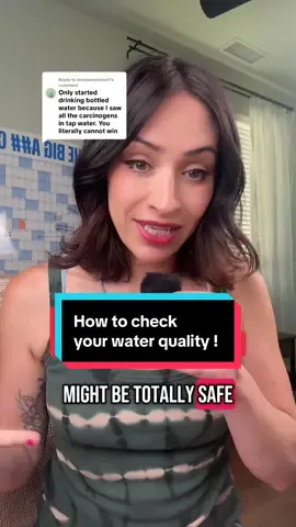 A post by @antiplasticlady on TikTok caption: Replying to @benjamminnnn1 filtering your own tap water is the only way to guarantee that your water is clean 🥰 bottled water is a scam and can be contaminated a lot of the time #microplastics #tapwater #bottledwater 
