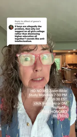 A post by @sistercindyforreal on TikTok caption: Replying to @silliest of geese  HO NO MO Zoom Bible Study Mondays 7:30 PM CT, 8:30 EST  click link in bio or DM HoNoMo FREE HONOMO BUTTON #sistercindy #honomo #honomo#BIBLESTUDY #sistercindybiblestudy  #honomorevolution #sisterCindy #saveZ #Jesus #CMUSA #comingtoyourcampus #Gospel #investineternity #brojed #whereissistercindy #bemohealthy #healthyhonomo #demure #cutsey #mindful #respectful #skipcollege #dontapply #reasonsnottogotocollege #collegeisascam