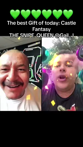 A post by @420doggface208 on TikTok caption: Snipe Queen 💚💚💚💚💚.@Gail_J #tiktoklive #livehighlights #livegift #castlefantasy 