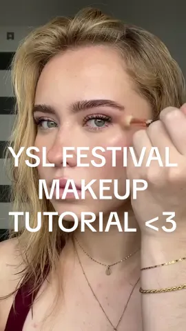 A post by @onlygoodenergy4 on TikTok caption: *serving festival look* Opening festival season with the Festival Look feat. @YSL Beauty and another banger of a song (tbh I should’ve added more glitter but that’s for another one ;)) #yslbeauty #yslbeautypoland #makeup 