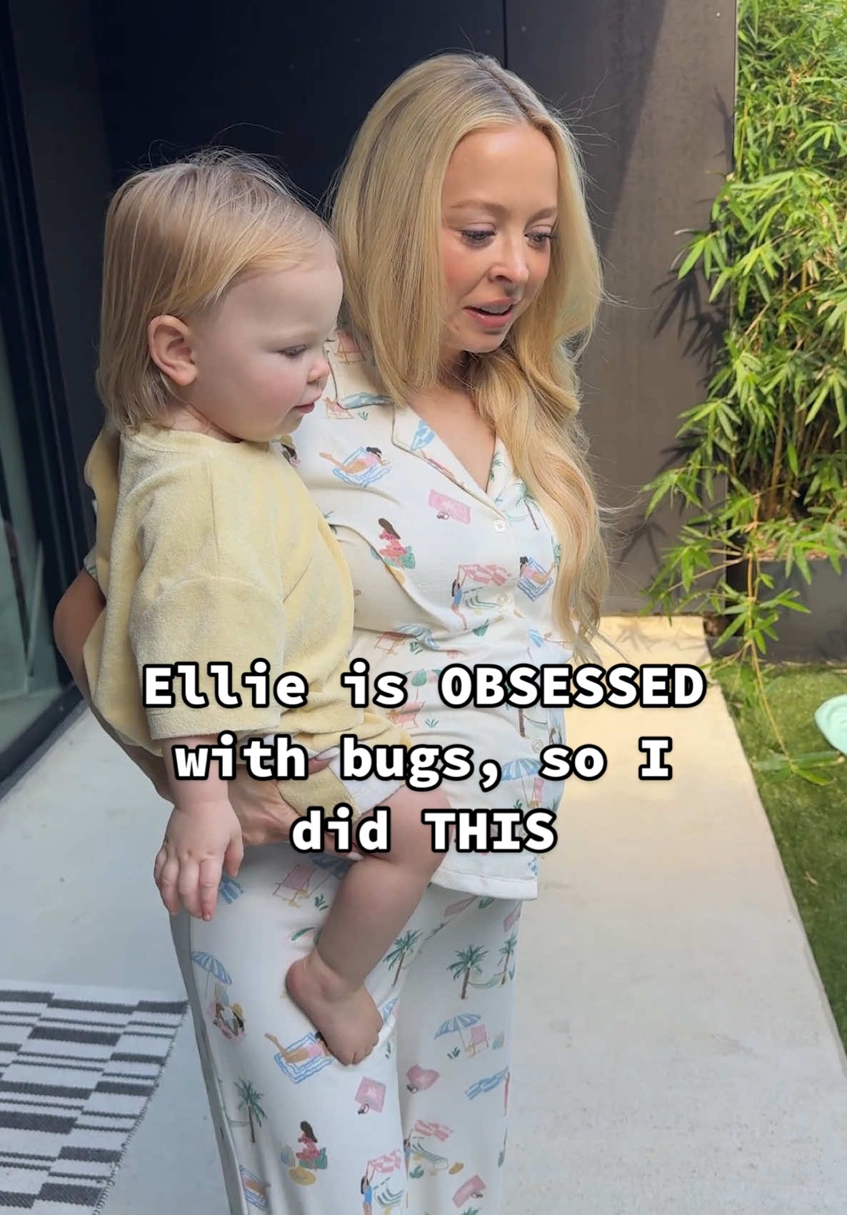 A post by @kayandtayofficial on TikTok caption: She thought the last one was TASTY! 😳😅 backstory ::: Ellie’s favorite activity right now, whenever we are outside, is to hunt for bugs. Ever since we started our afternoon nature walks, Ellie loves to collect random things and bring them home. It started with rocks and leaves, but at some point she found a bug and she crunched it, and from then on, she wanted to find more bugs! I think she likes the noise it makes or something! 😅 She found one lying in her water table, and now that’s the first place she goes whenever we go outside, to see if more bugs have shown up! It’s so funny to me that she is so fearless when it comes to bugs! She just happily grabs every insect without fear and plays like the happy baby that she is! I decided while she was napping that I would wander around the outside of the house and find little bugs for her to play with when we did our outside time. I came inside after setting them up for Ellie, and found them playing in her play area! I told Kay that I had a surprise and we all went out to see. Ellie was so excited to see that I had bugs and immediately started looking for them herself! 😂 Kay is a little scared of bugs, and so she just quietly watched Ellie play! 🤣 I love that Ellie is an outdoor baby! She loves to explore and learn the world around her and that makes me so happy! #kayandtayofficial #couples #relationships #pregnant #postpartum 