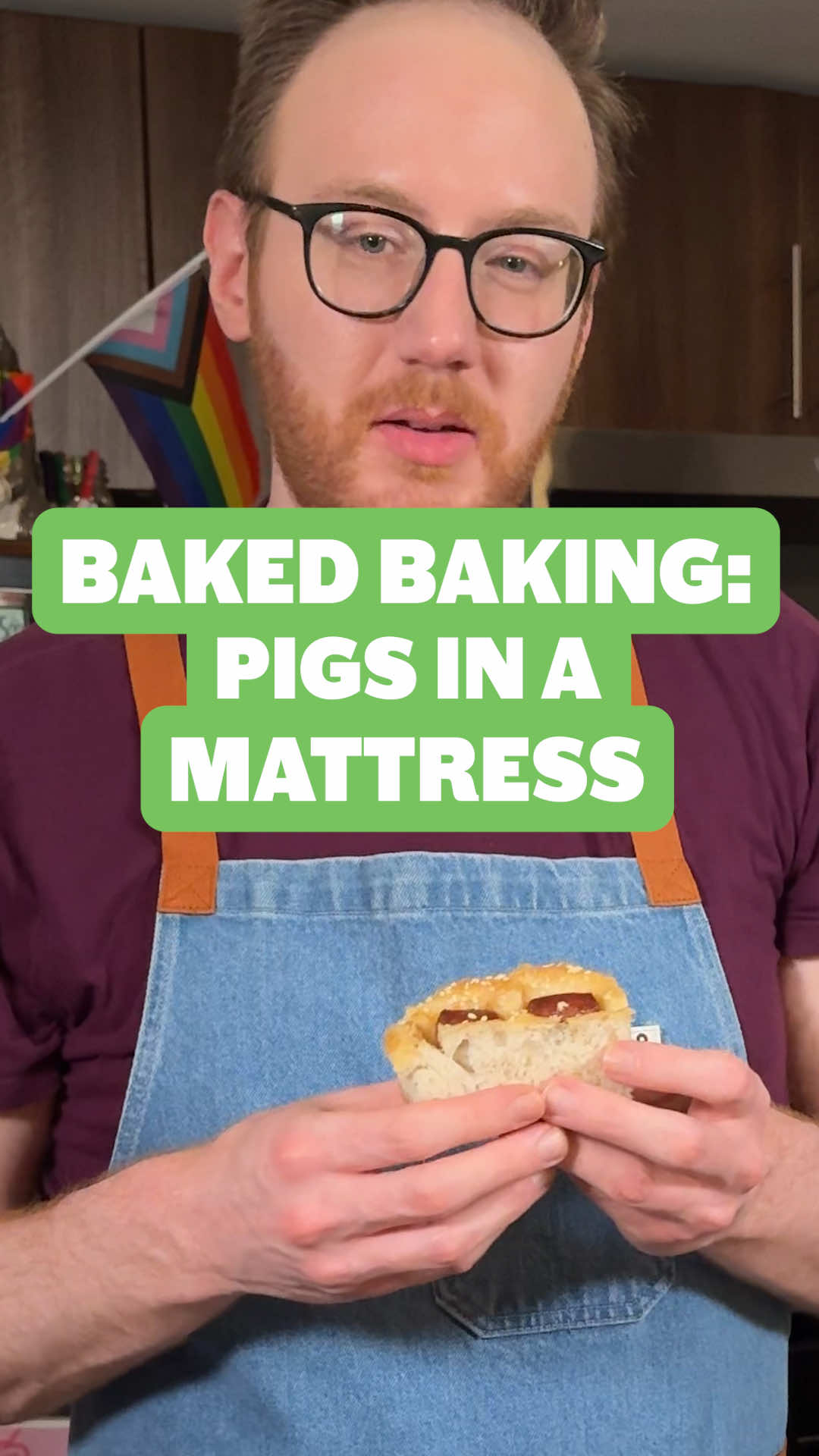 A post by @mattbellassai on TikTok caption: Baked Baking 👨🏻‍🍳💨: PIGS IN A BLANKET FOCACCIA aka “Pigs In A Mattress” Am I a genius for this creation? Many are saying absolutely yes. (Focaccia recipe by @Lacey) #funny #comedy #baking #baked #appetizer #recipe 
