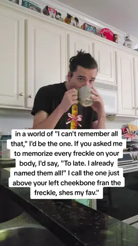 A post by @mayzeson on TikTok caption: Also, Frank, Francisco, Felix, Faith, Finn, Phoenix, Fandango the freckles #fyp #freckles #memory #face #remember #trend 