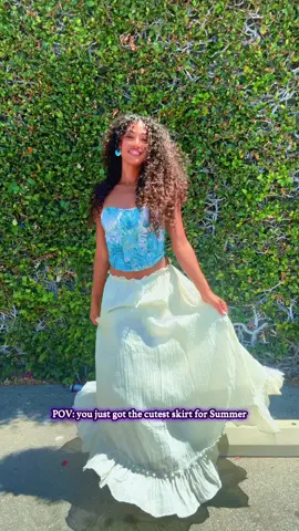 A post by @official_janina on TikTok caption: Isn’t this the cutest maxi skirt?🌼✨