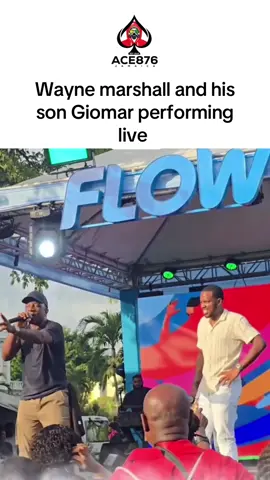 A post by @ace876media.ent1 on TikTok caption: Wayne marshall and his son Giomar performing live 
