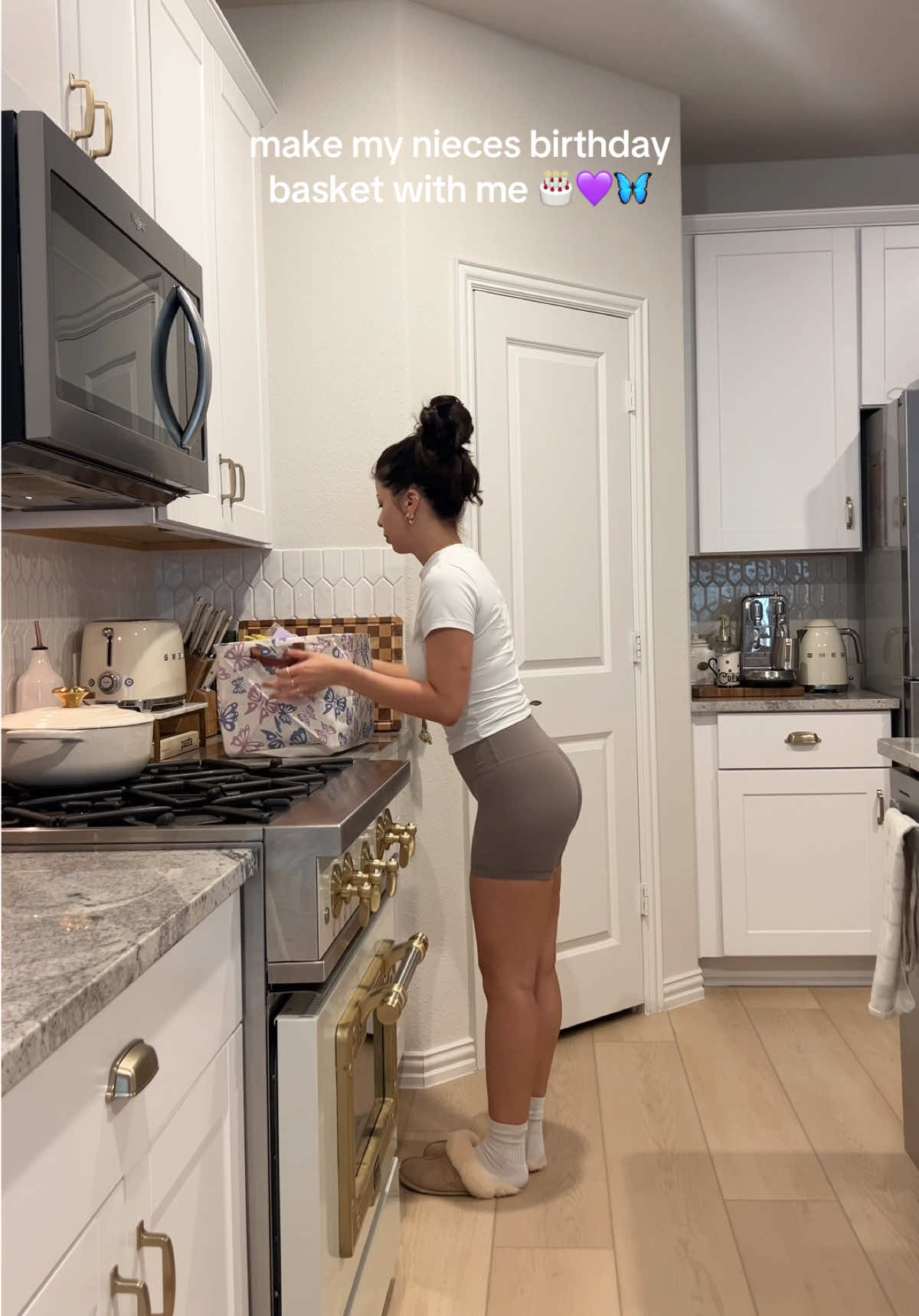 A post by @elainamich on TikTok caption: Asmr make me nieces birthday gift basket with me 🤍 #gifts #giftideas #birthday #satisfyingvideo #giftsforher #asmrvideo #satisfying #gift #toys #DIY #inspo #asmrsounds #birthdaygirl 