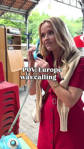 A post by @reesewitherspoon on TikTok caption: Europe: 10/10. Would answer the call again.✈️🥐