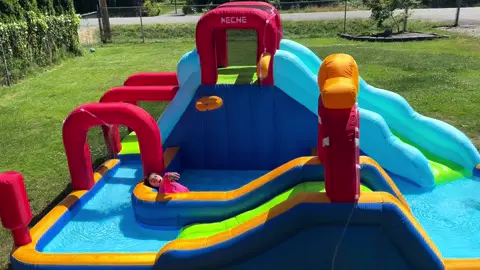 A post by @jasminekariina on TikTok caption: Very similar !!! Perfect for the kids #summer #summervibes #water #slides 