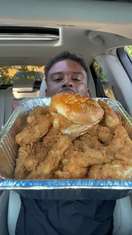 A post by @shawnfoodreviews7 on TikTok caption: Raising Canes Mukbang #fyp #raisingcanes #fypシ #mukbang #chickentenders #Foodie #review #viral #tastetest #friedchicken 