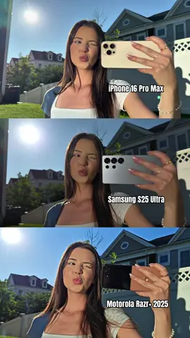 A post by @rominagafur on TikTok caption: Tested these phone cameras outside! Which one is better? #iphone #samsung #motorola 