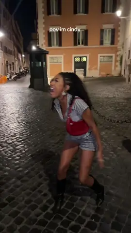 A post by @sydwinnie on TikTok caption: when in Rome — literally #scarymovie #cindy #fyp 