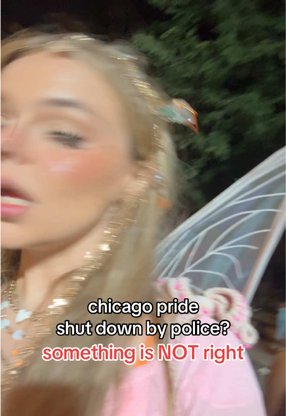 A post by @heyitsmaryalice on TikTok caption: chicago pride shut down?? #chicago #pride #chicagopride #wlw #wuhluhwuh #chicagonews #lgbt 