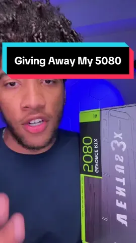 A post by @carterpcs on TikTok caption: Replying to @Jimmy Redd I’m giving away my RTX 5080 #carterpcs #tech #techtok #techfacts #giveaway #5080 #gpu #nvidia 