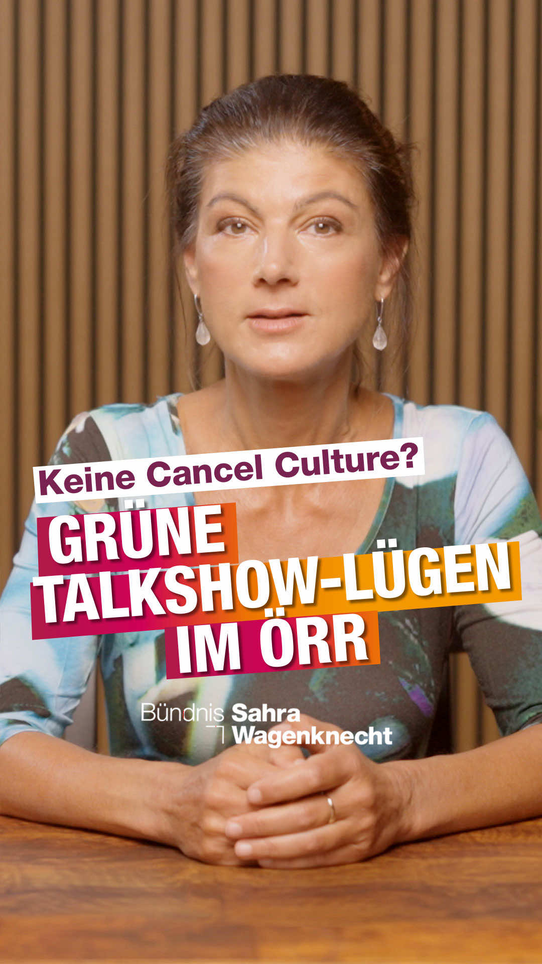 A post by @sahra.wagenknecht on TikTok caption: Krieg gegen Iran und NATO im Rüstungsrausch – wo soll das enden? #wagenknecht #wochenschau #bsw #iran #nato