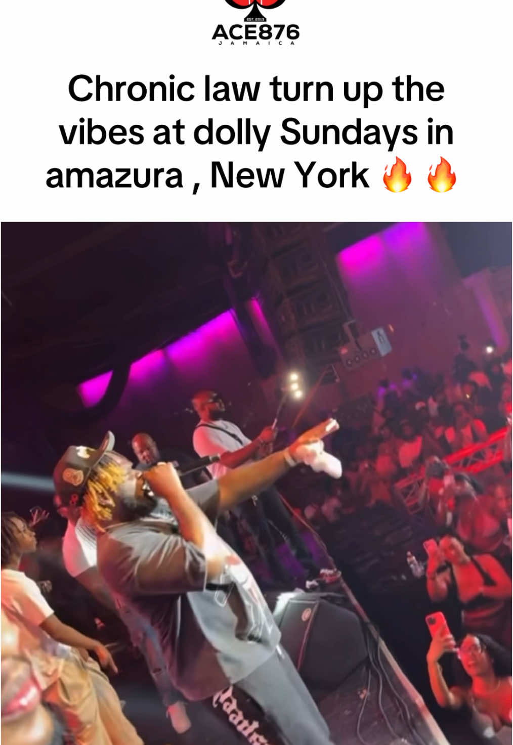 A post by @ace876media.ent1 on TikTok caption: Chronic law turn up the vibes at dolly Sundays in amazura , New York 🔥 🔥 