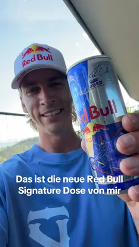 A post by @wibmerfabio on TikTok caption: Unrealer Moment meine eigene signature Red Bull Dose in der Hand zu halten.  Ab Montag dem 30.06 wird sie in allen Supermärkten und Tankstellen in Österreich erhältlich sein.  Danke für Euren Support!🇦🇹👊