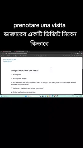 A post by @shikhunitalian on TikTok caption: prenotare una visita