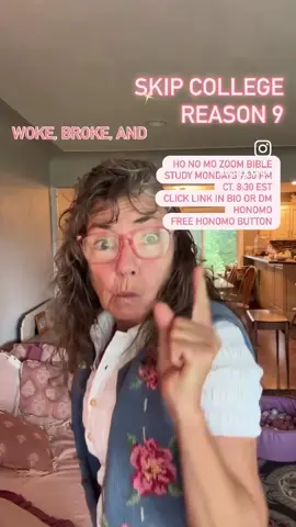 A post by @sistercindyforreal on TikTok caption: HO NO MO Zoom Bible Study Mondays 7:30 PM CT, 8:30 EST  click link in bio or DM HoNoMo FREE HONOMO BUTTON #sistercindy #honomo #honomo#BIBLESTUDY #sistercindybiblestudy  #honomorevolution #sisterCindy #saveZ #Jesus #CMUSA #comingtoyourcampus #Gospel #investineternity #brojed #whereissistercindy #bemohealthy #healthyhonomo #demure #cutsey #mindful #respectful #skipcollege #dontapply #reasonsnottogotocollege #collegeisascam