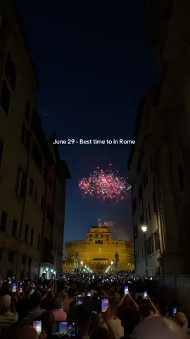 A post by @adorable_caro on TikTok caption: This was Magical 😍 These Fireworks are very year on the 29th of June! At the „Girandola“ 🎆 #italian #fyp#foryou#italy#rome#traveltiktok#roma#rom#castelsantangelo#goviral
