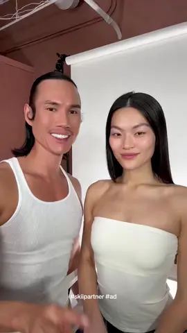 A post by @patrickta on TikTok caption: Teamed up with my go-to @SK-II Treatment Essence to create the ultimate summer festival look: glowing, balanced skin that stays fresh, even in the heat. PITERA™ transforms skin to bring out the radiance, so your makeup does not have to work overtime. #skiipartner