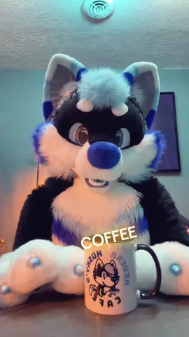 A post by @ on TikTok caption: Coffee is a part of a balance breakfast when you’re the coffee dog!