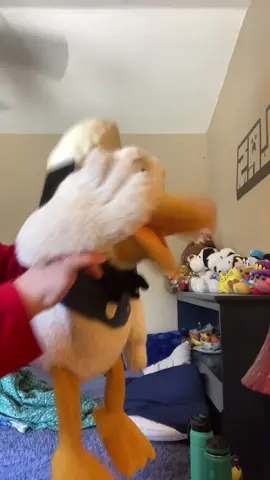 A post by @puppetfan2002 on TikTok caption: Dang Puppet Donald got Puppet Mickey good on that one 🐛 #caterpillars #eyebrows #roast #oooh #sillyfun 