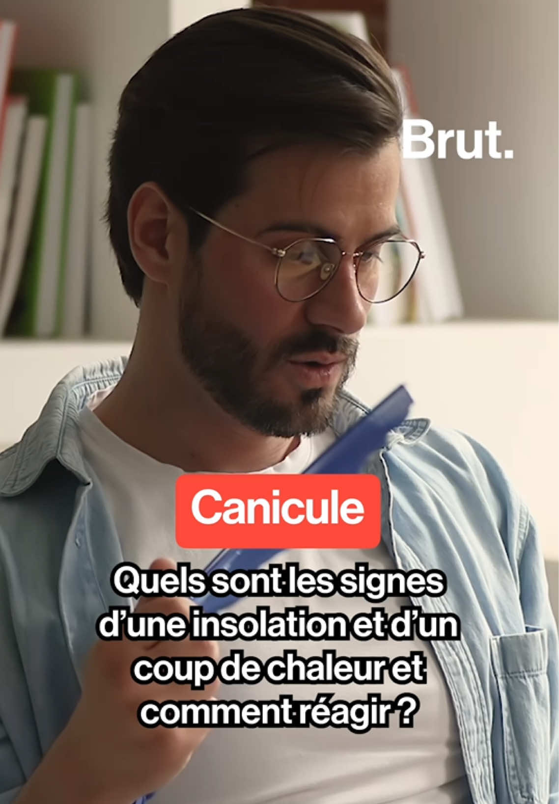 A post by @brutofficiel on TikTok caption: Canicule : quels sont les signes d’une insolation et d’un coup de chaleur, potentiellement m0rtel, et comment réagir ? #chaleur #canicule #insolation #france #chaud #temperature 