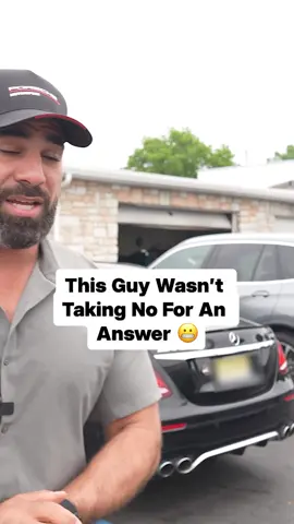 A post by @georgejsaliba on TikTok caption: The word 'no' wasn't in this guy's dictionary. #cartrade #mercedesbenz #audirs5 #carnegotiation #luxurycars #fy #fyp 
