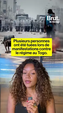 A post by @brutofficiel on TikTok caption: Il est 20h. Plusieurs personnes ont été tuées lors de manifestations contre le régime au Togo. @Canelle Sab récap. #togo #togolais228🇹🇬 #togotiktok 