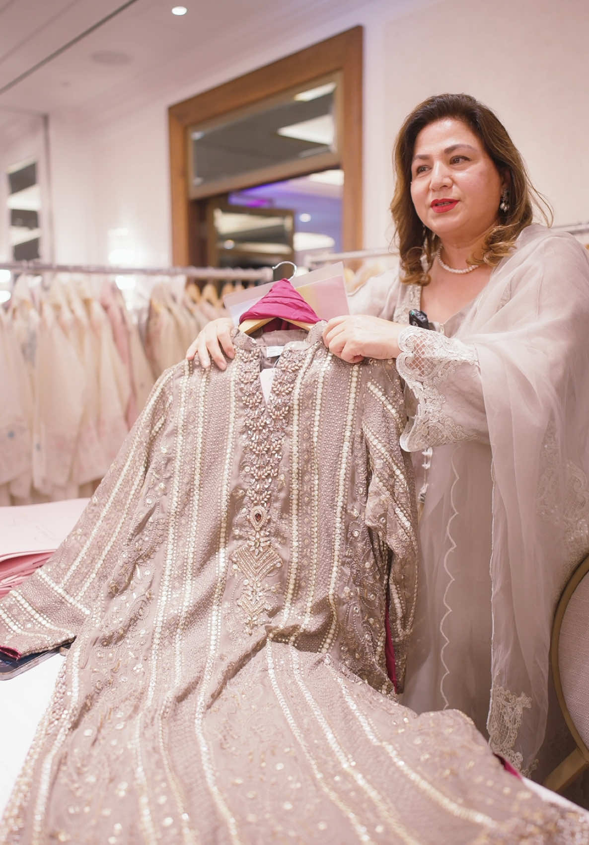 A post by @pulwasha_cooks on TikTok caption: What a beautiful event and I am so happy to attend @pearlsandpetals_uk  . Beautiful brand #londonexibition 