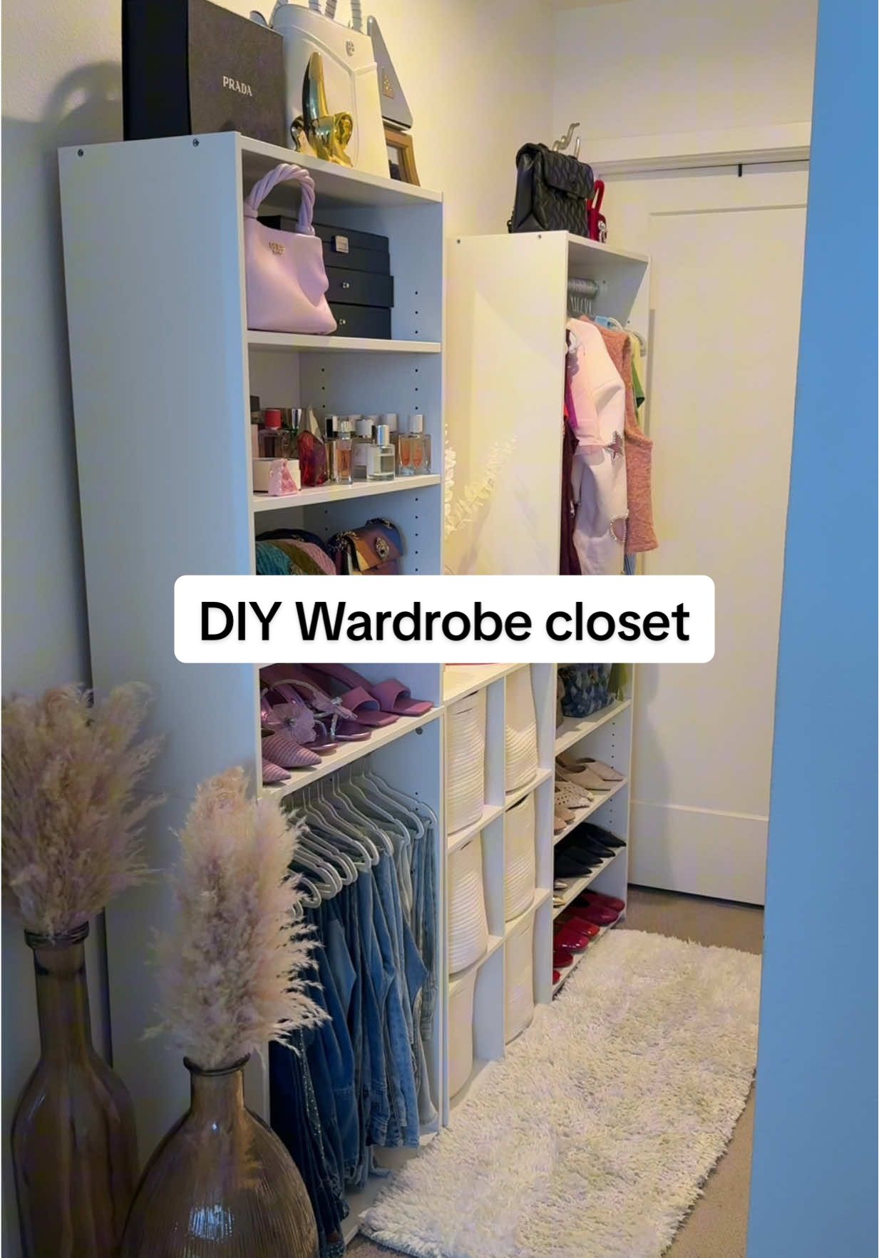 A post by @christineobanor on TikTok caption: From bookcase to waredrobe closet 