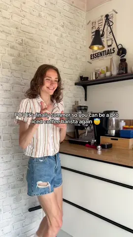 A post by @fitgreenmind on TikTok caption: On today’s menu: cinnamon roll shaken espresso 🤌 #summer #icedcoffee #frappe #coffee #shakenespresso #espresso #drinks 
